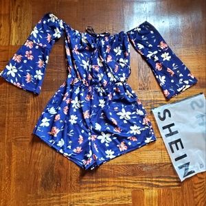 Shein Floral Romper Size Medium